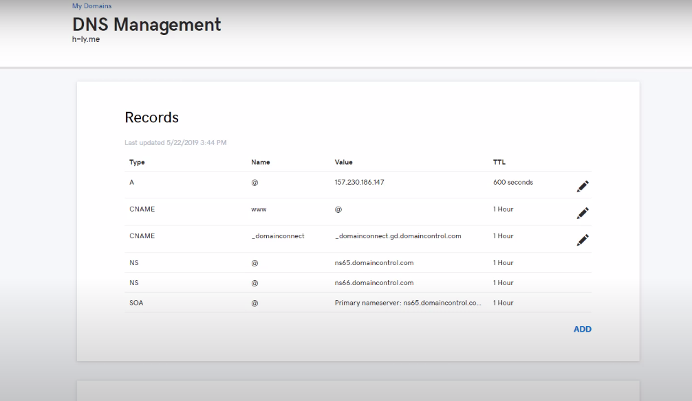 DNS management zone