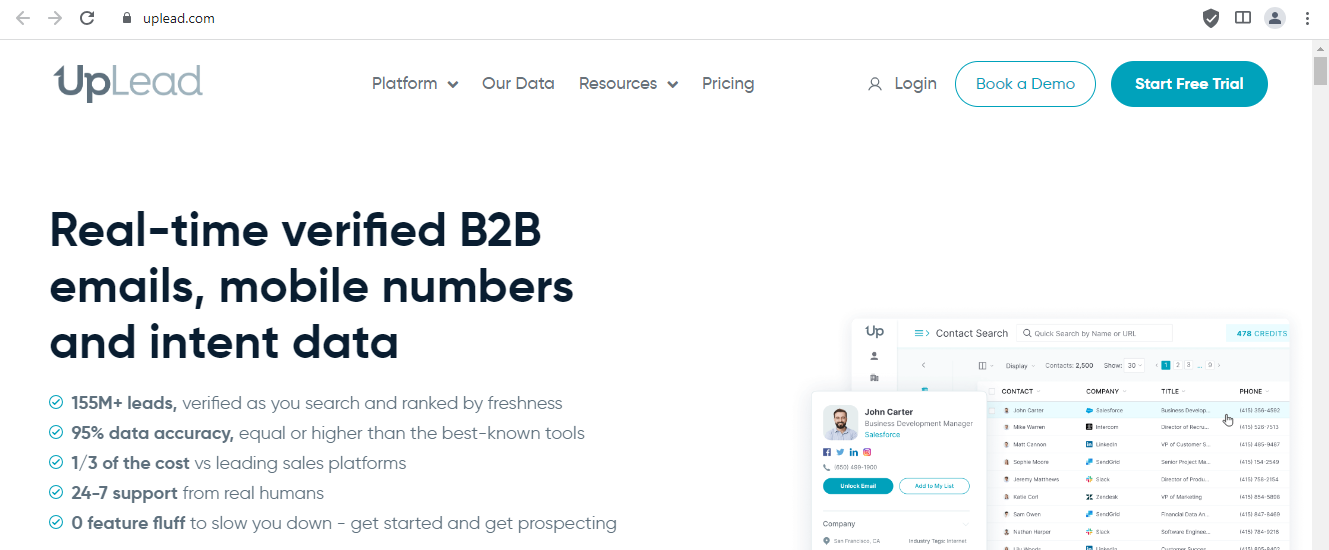 UpLead:- Best ContactOut Alternative