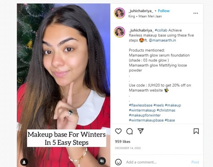 Lead Generation Through Influencer Marketing: How to Make it Work 7 Makeup Influencer Example