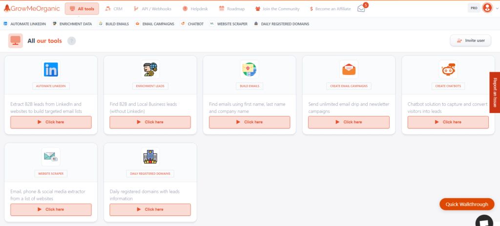 GrowMeOrganic Dashboard