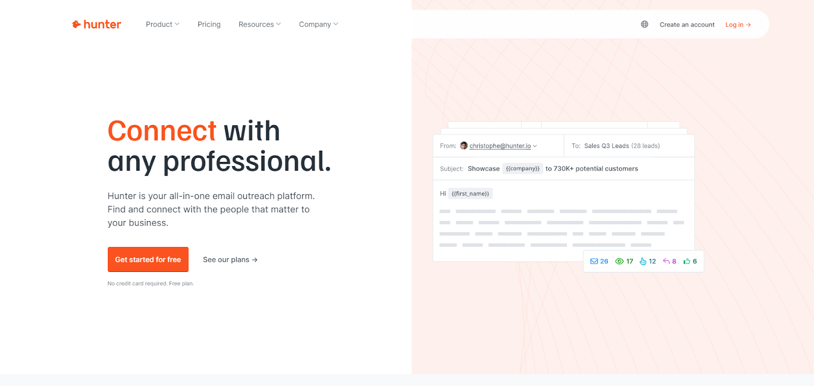 Best HR Email List Providers:- Hunter.io