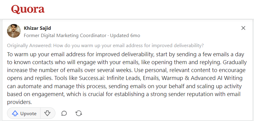 gmail warm up