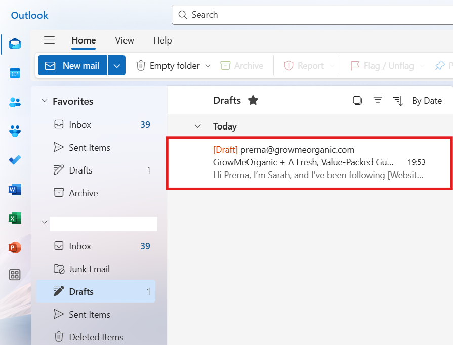 how can you schedule an email in outlook