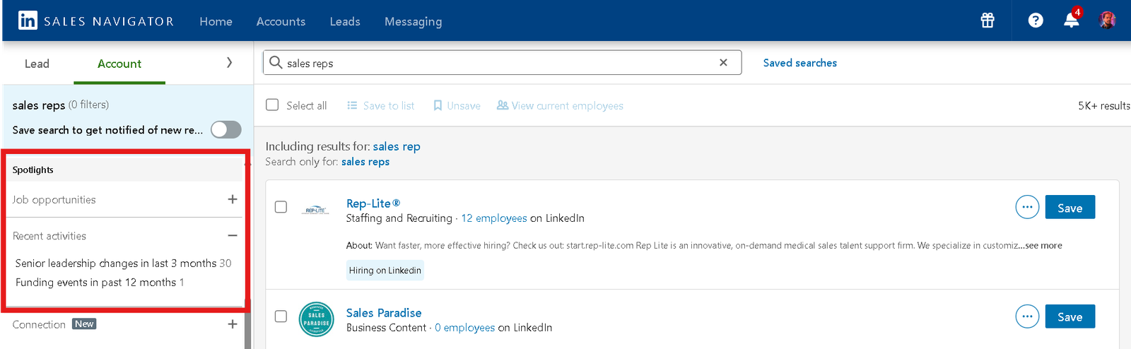 Sales navigator spotlight