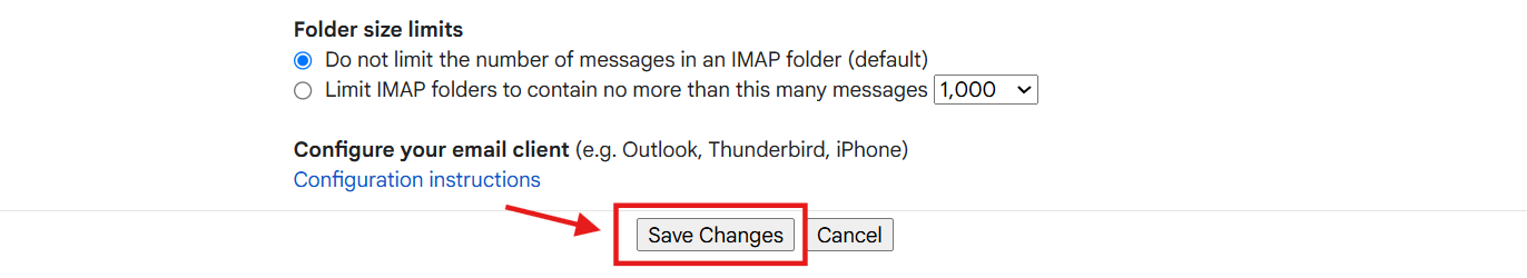 Gmail SMTP Settings 4