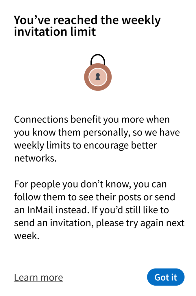 Sending Too Many Connection Requests