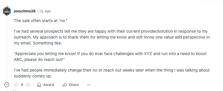 handle negative response