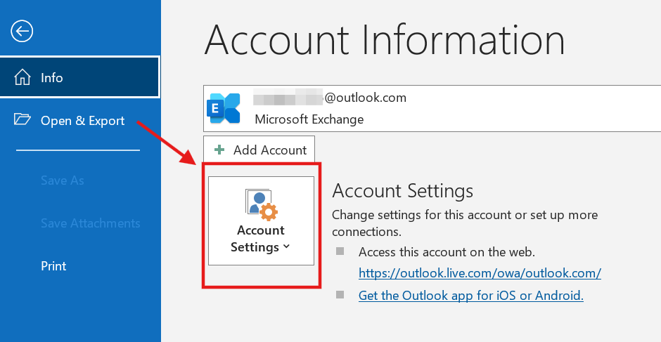 Outlook SMTP Settings 2