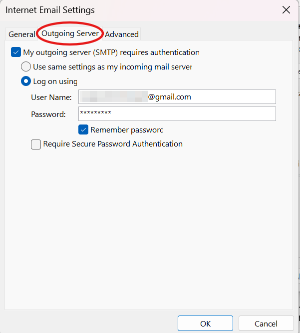Outlook SMTP Settings 7